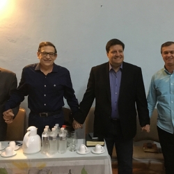 Pr. José Gino, Pr. Abe Huber, Pr. Jocymar Fonseca e Ap. Luiz Hermínio